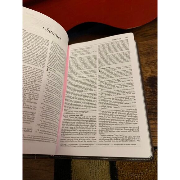 Zondervav Holy Bible New International Version Brown and Pink Cover Bookmark EUC - Picture 4 of 4